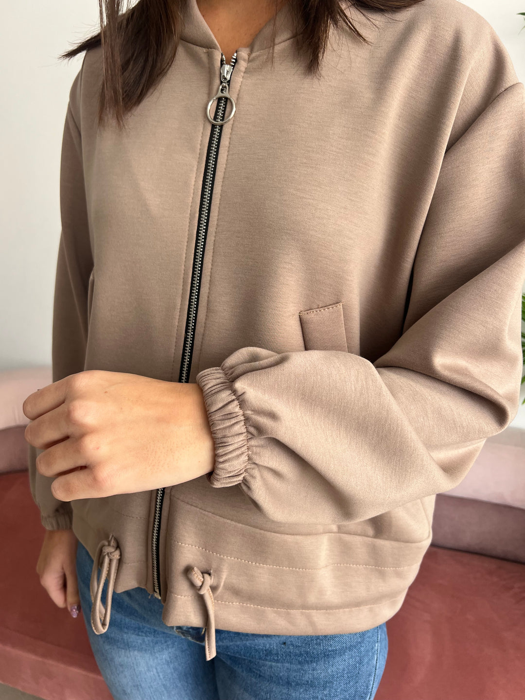 Chaqueta Bárbara topo