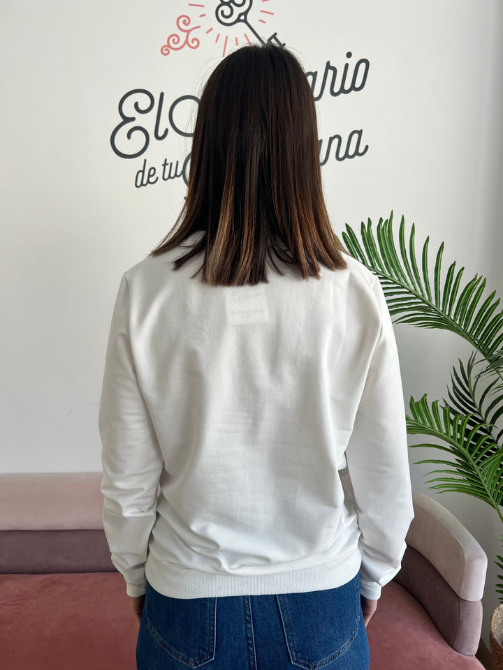 Sudadera Cat blanco