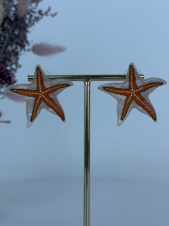 Pendientes Marina Naranja (acero)