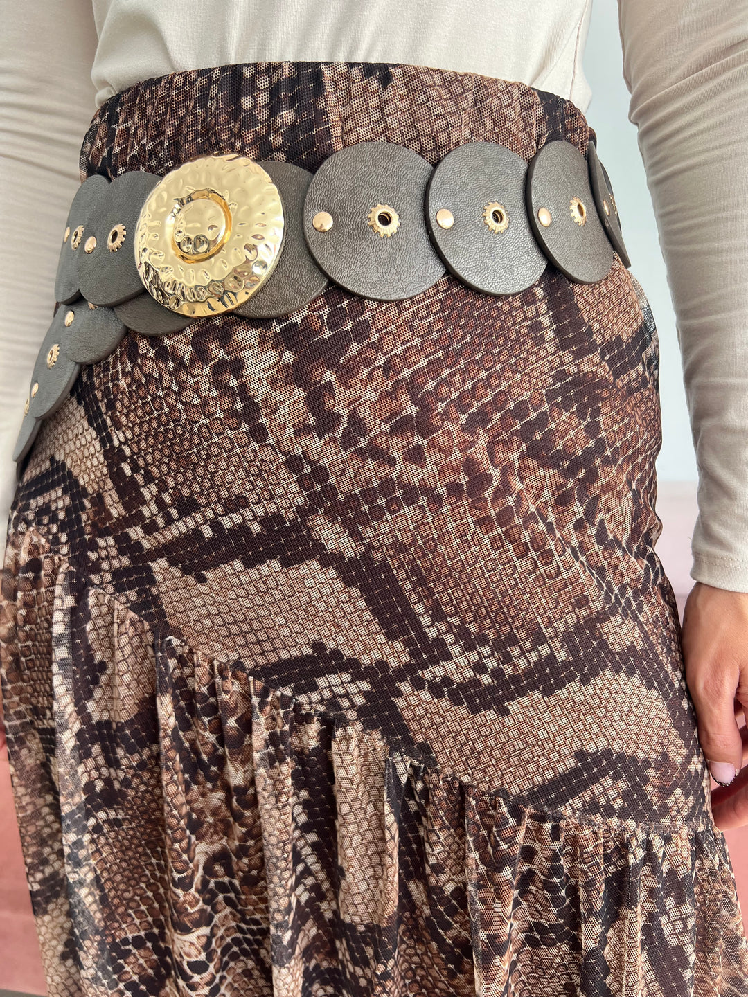 Falda Snake marrón