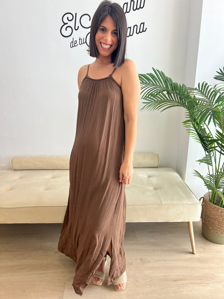 Vestido Azahara marrón