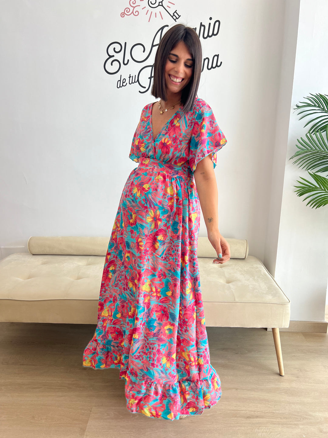 Vestido Xiomara fucsia