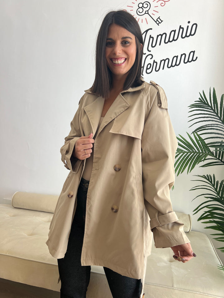 Chaqueta Gabardina beige