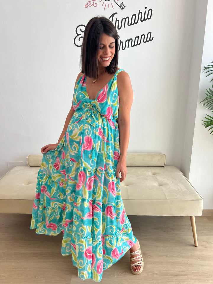Vestido Costa turquesa