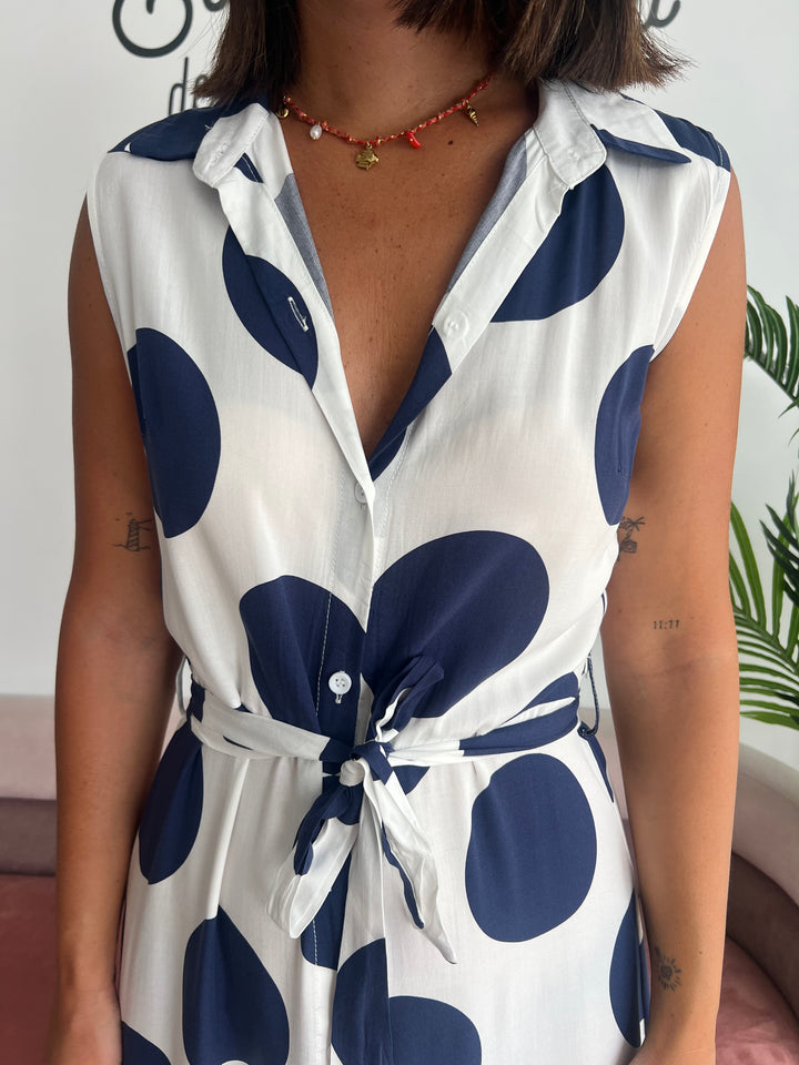 Vestido Sevilla azul marino