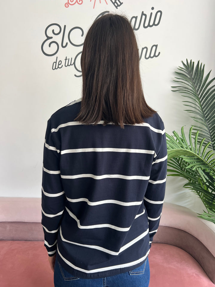 Camiseta Rayas azul marino