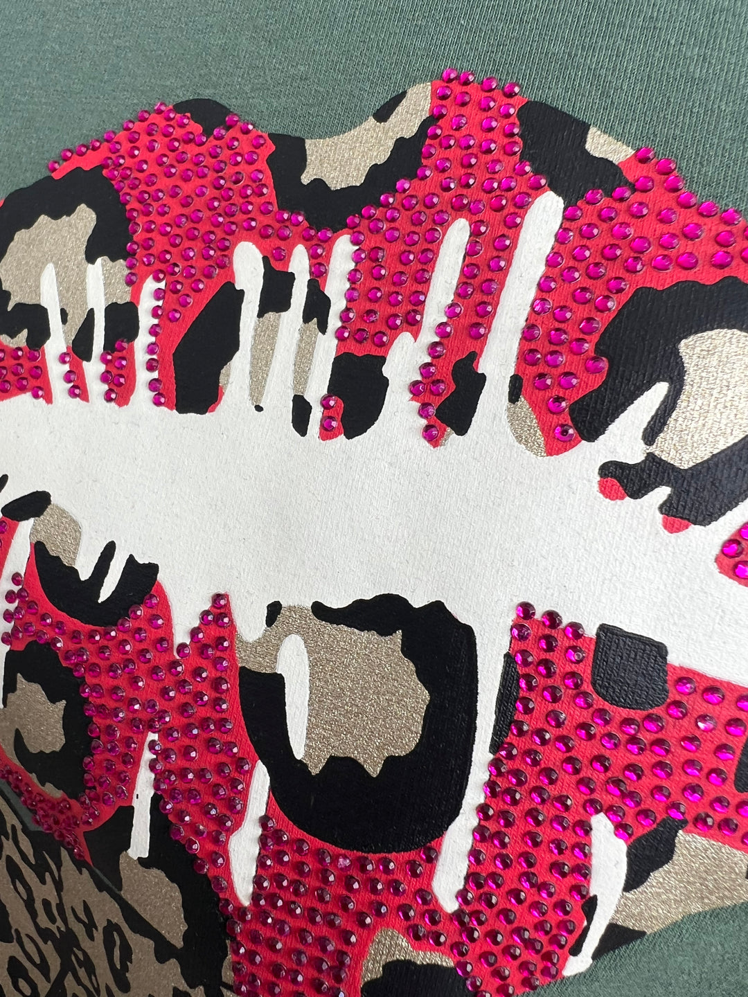 Sudadera Love Print verde