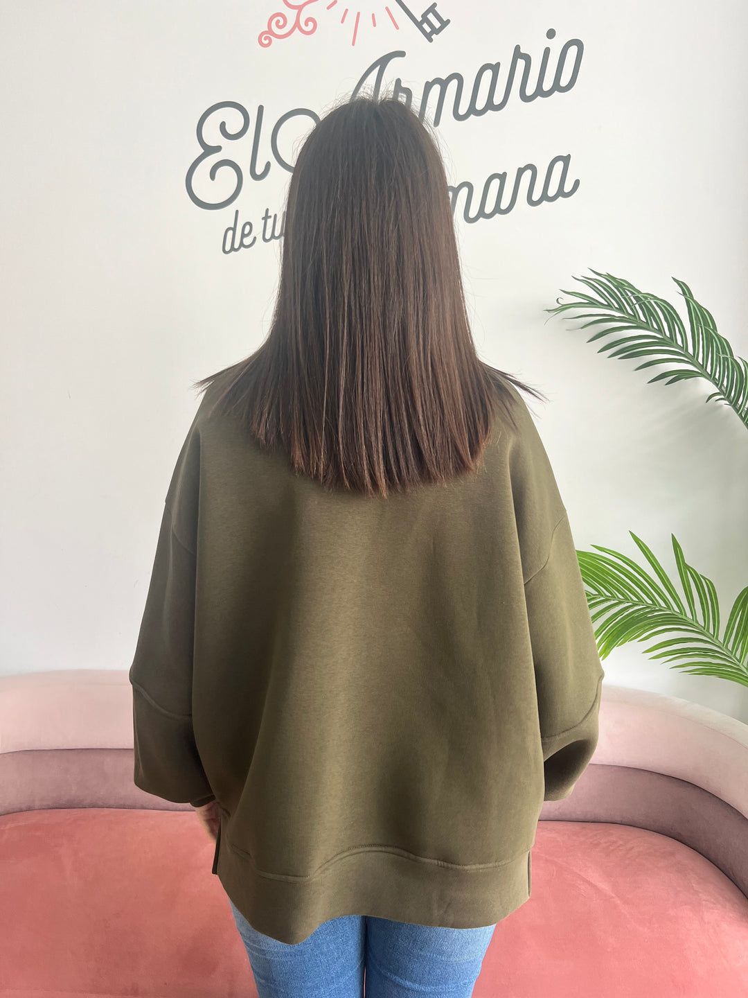 Sudadera Amour verde militar