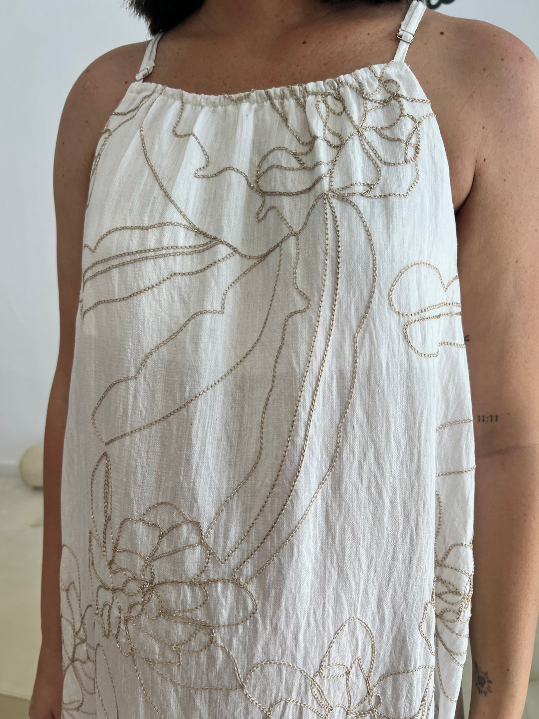 Vestido Alma blanco roto