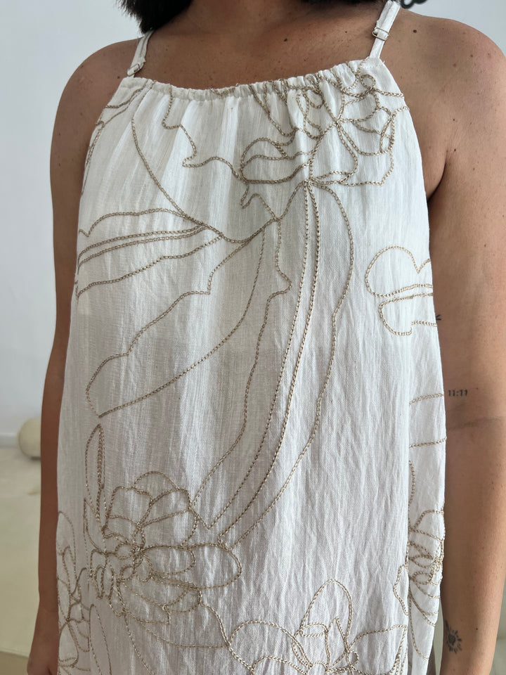 Vestido Alma blanco roto