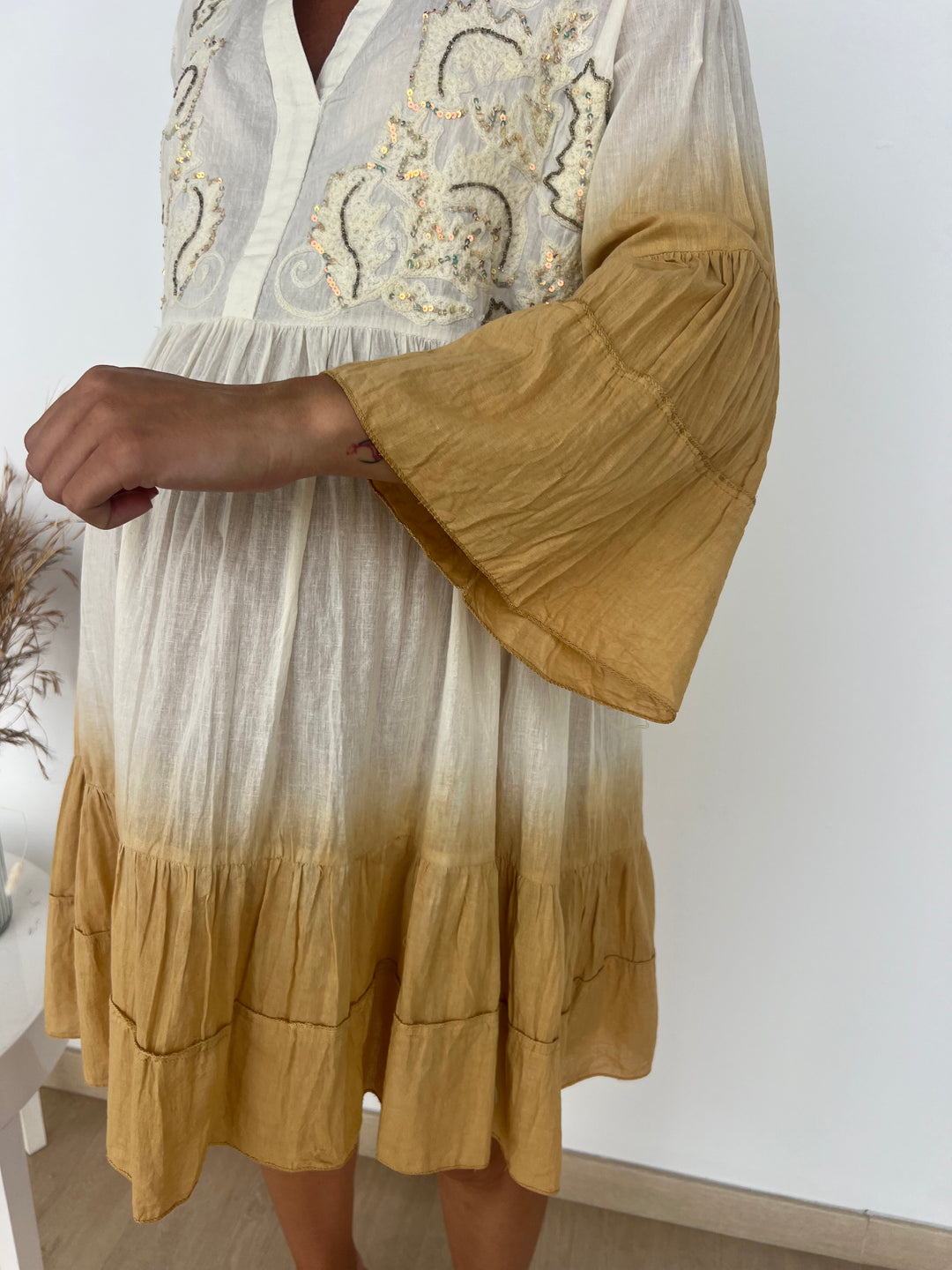 Vestido Miriam beige