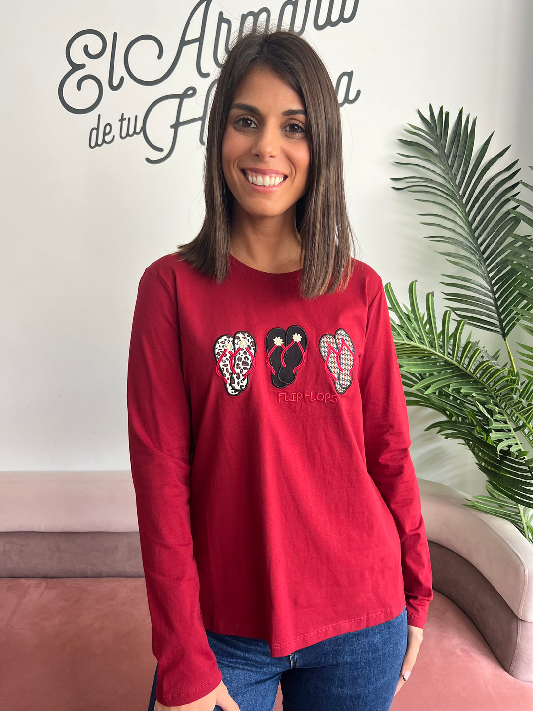 Camiseta Morgan burdeos