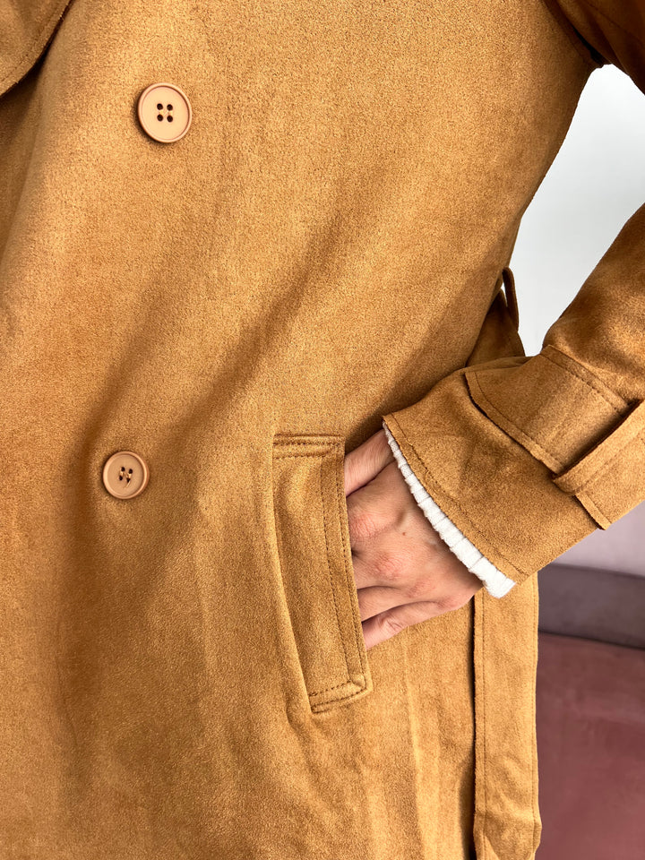 Chaqueta Antelina camel