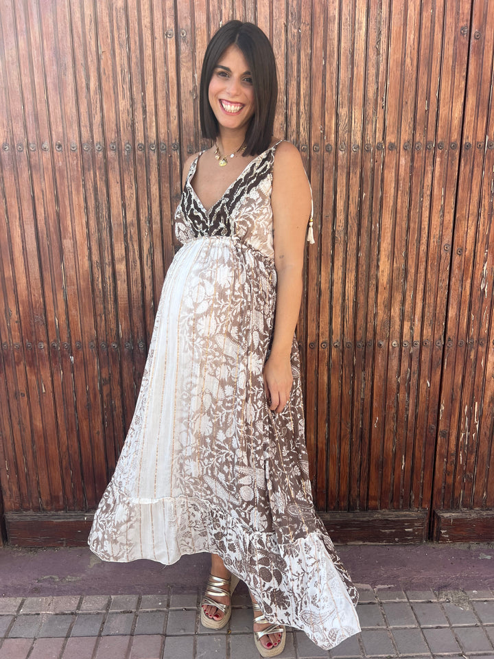 Vestido Menorca marrón