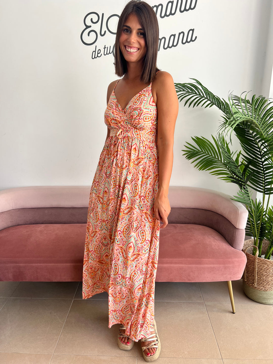 Vestido Lorena naranja
