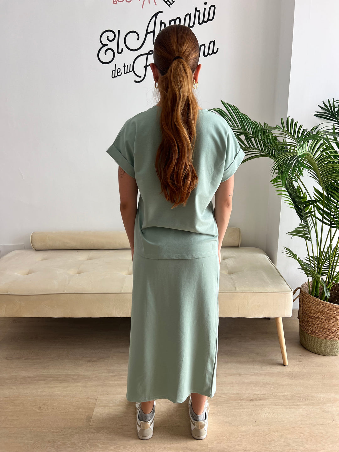 Conjunto Corazón aguamarina