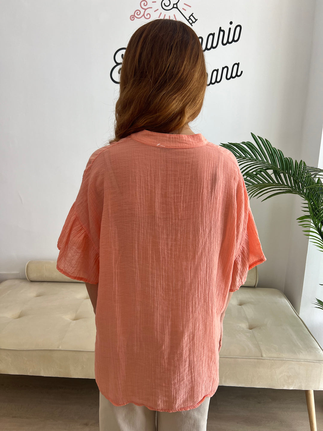 Camisa Sara mandarina