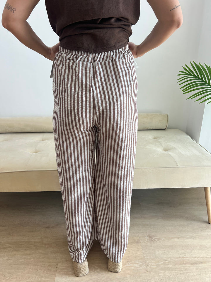 Pantalón Rayas marrón