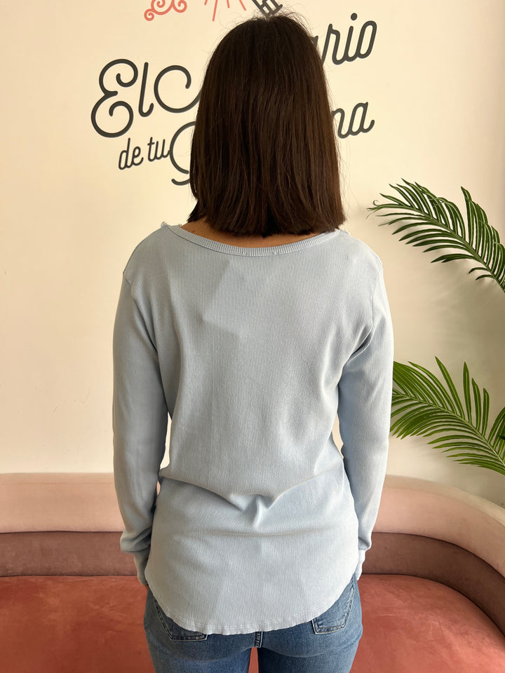 Camiseta Corazón celeste