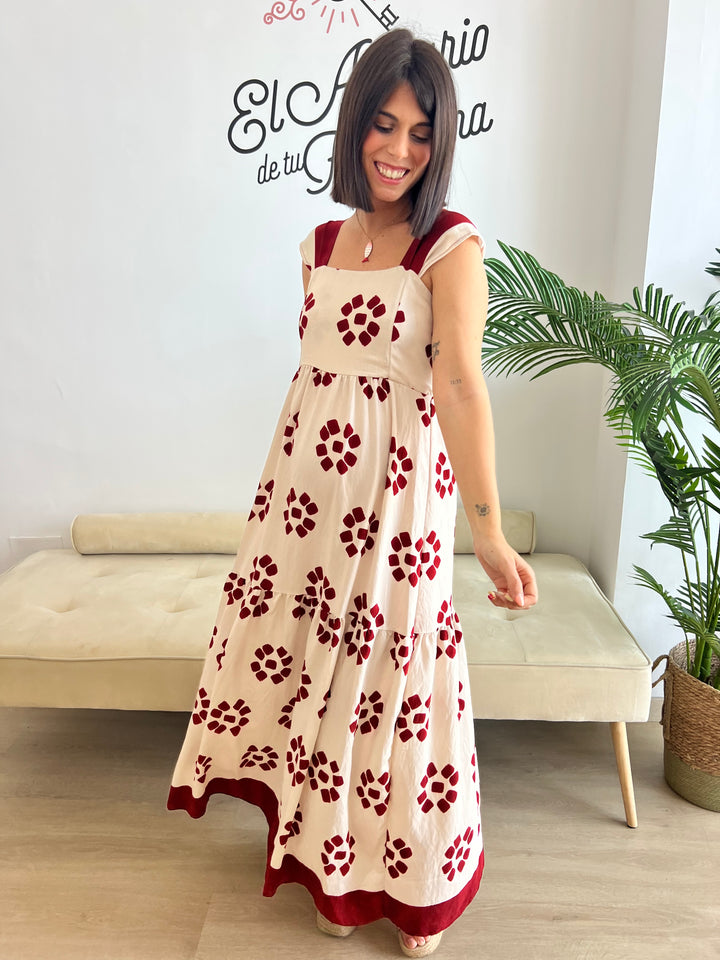 Vestido Kimberly burdeos
