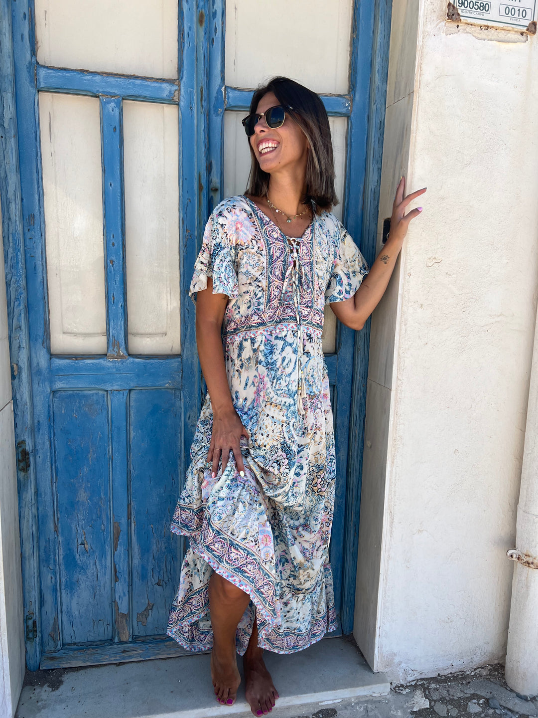 Vestido Túnez azul