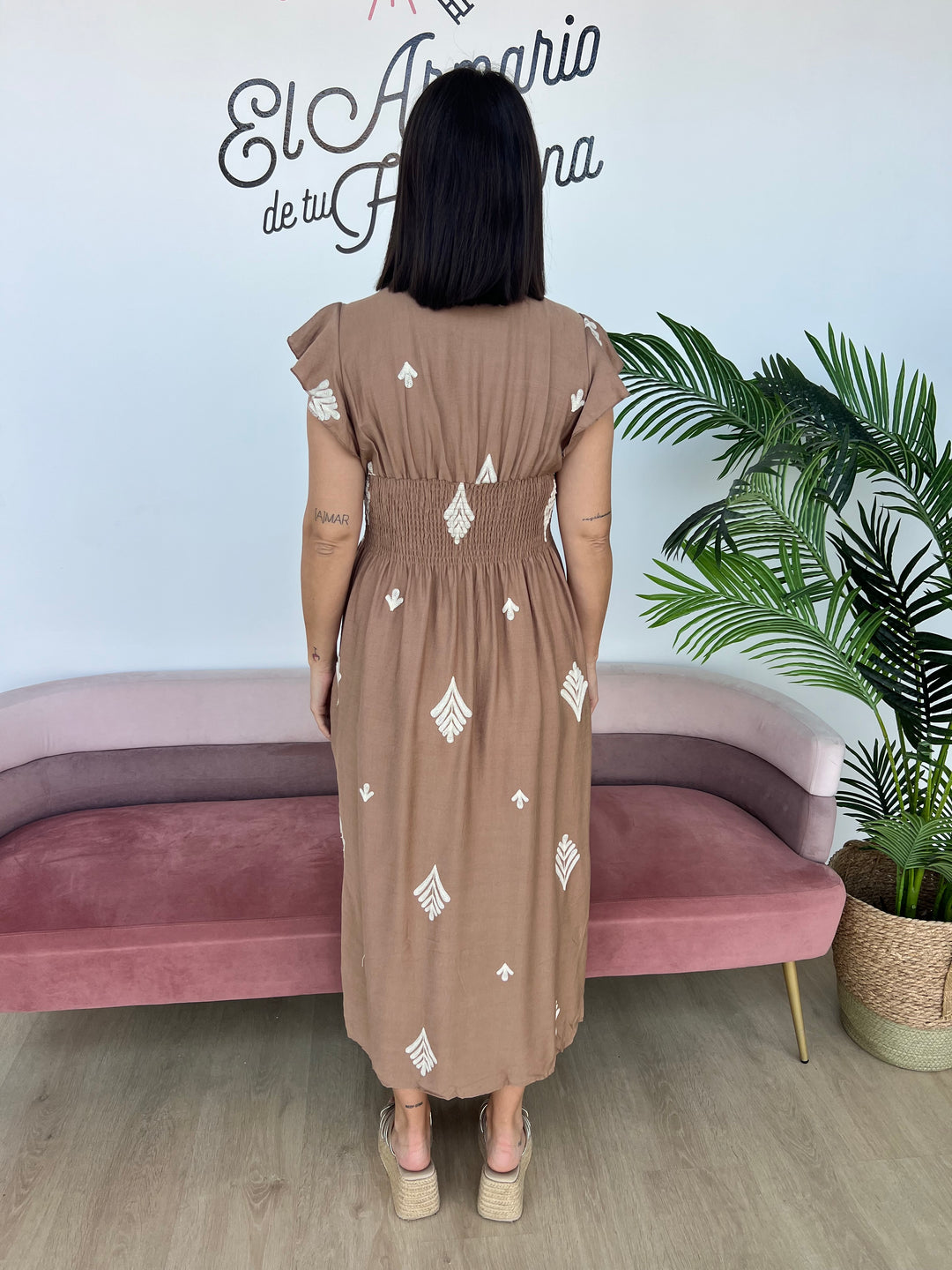 Vestido Iratxe camel