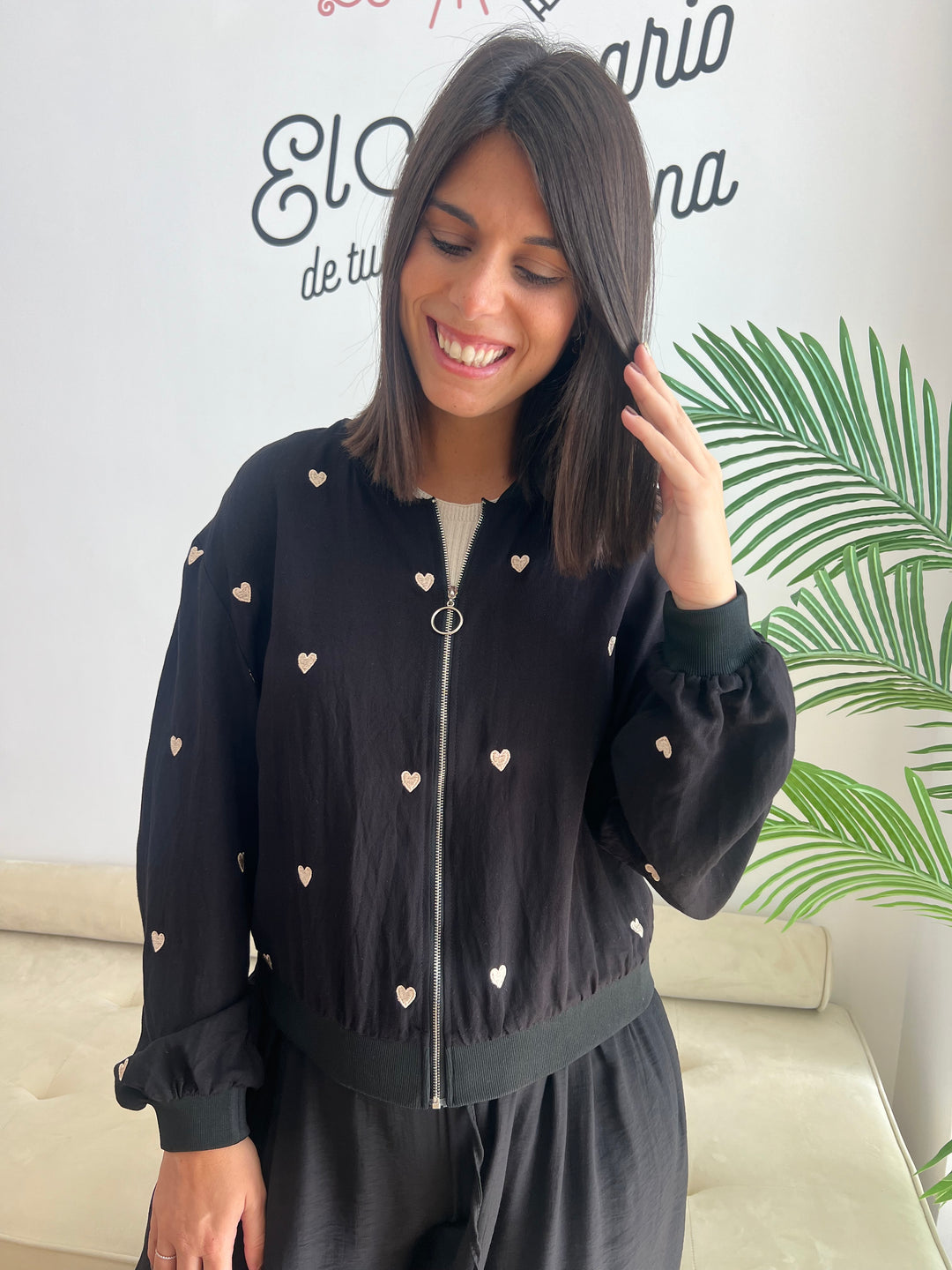 Chaqueta Corazones negro