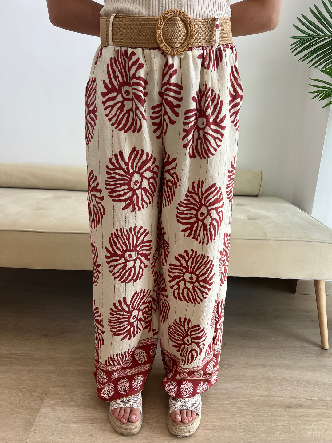 Pantalón Hana coral