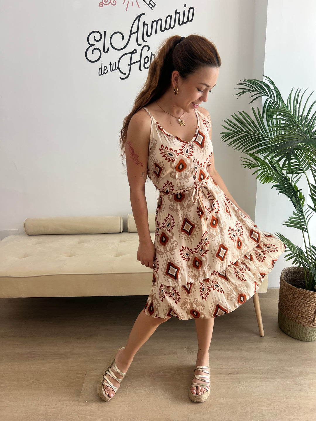 Vestido Victoria beige