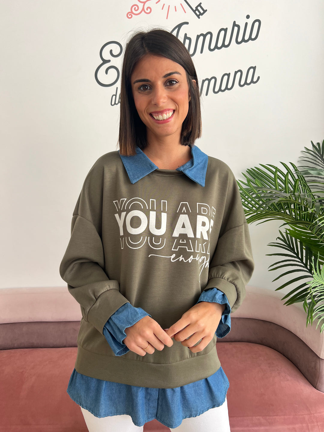 Sudadera Marta verde militar