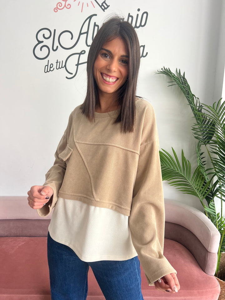 Sudadera Alejandra beige oscuro