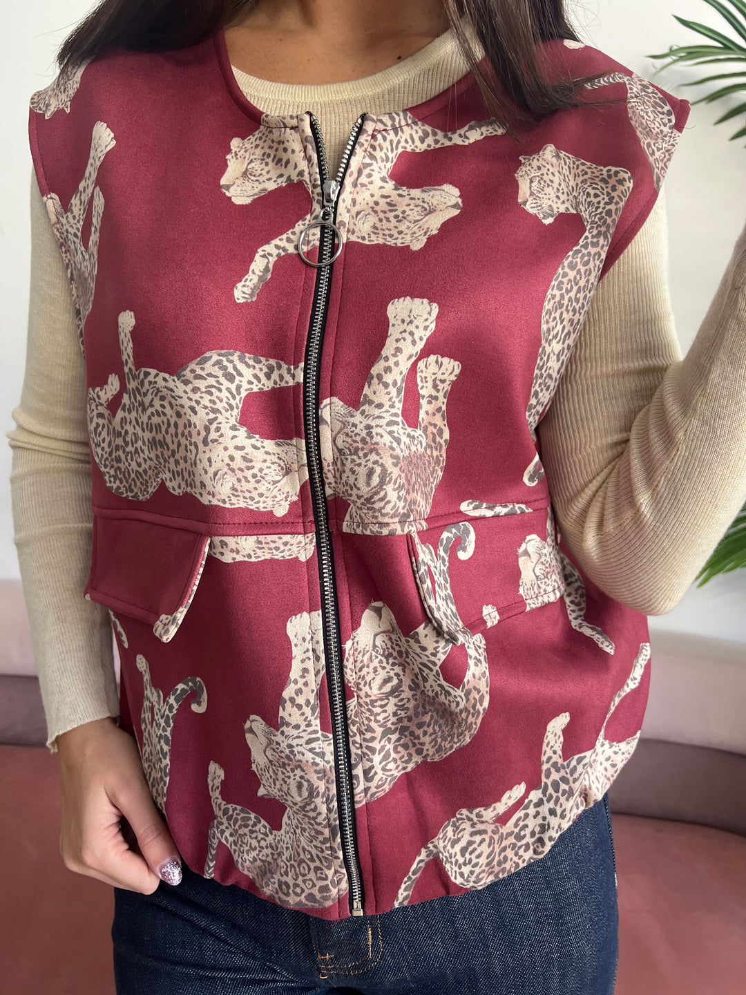 Chaleco Lety burdeos