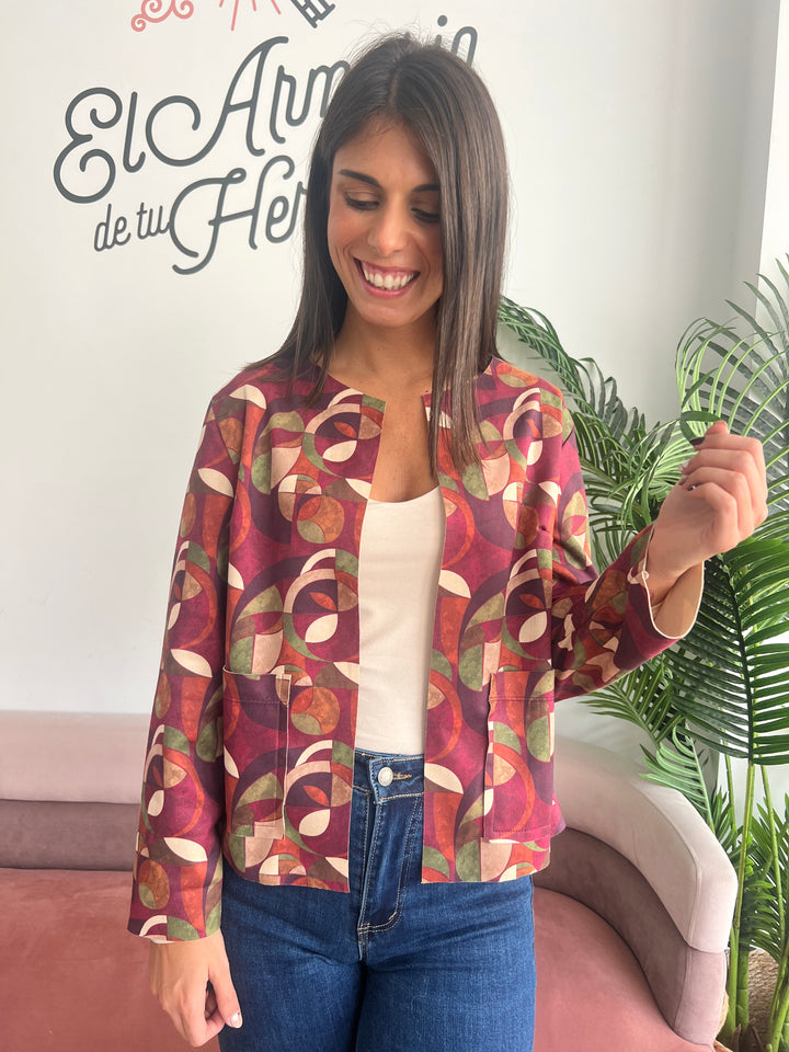 Chaqueta Alicia buganvilla