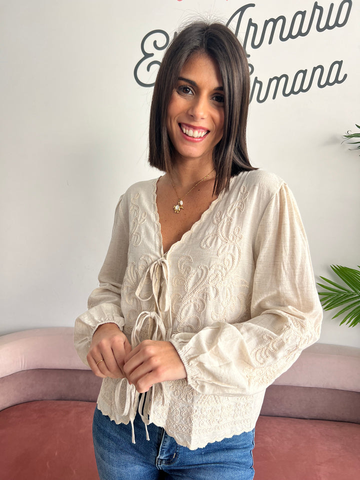 Camisa Lety beige
