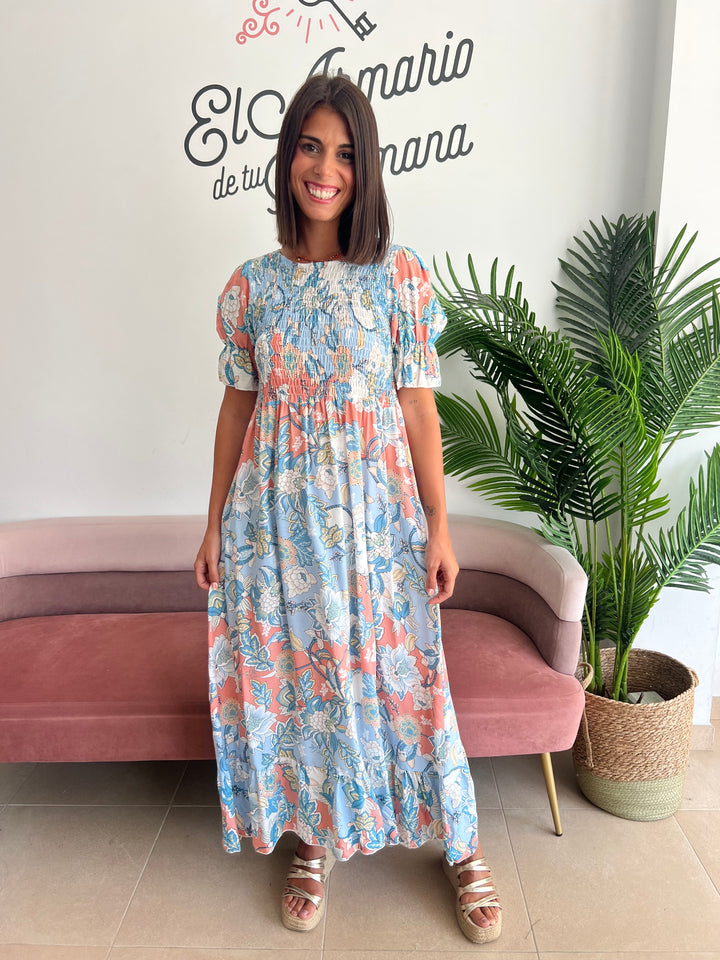 Vestido Esmeralda celeste