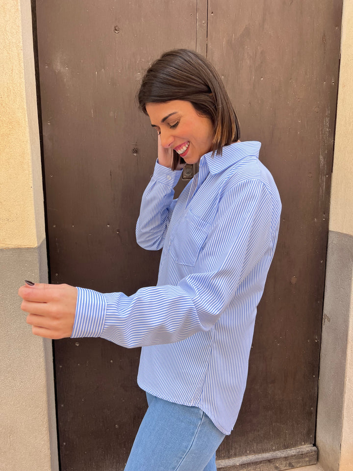 Camisa Rayas azul