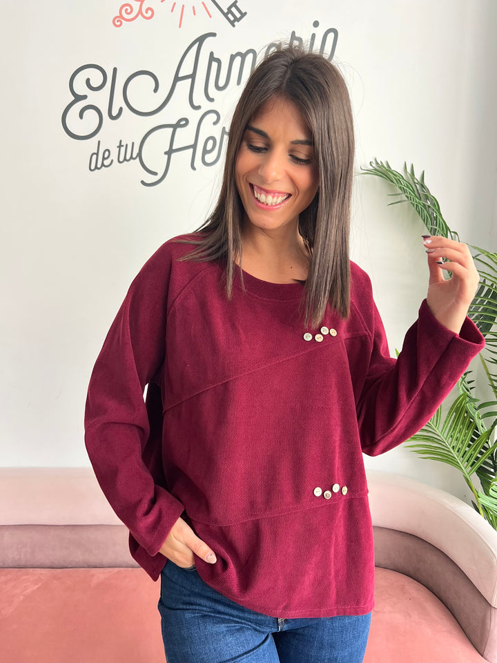 Sudadera Charly burdeos