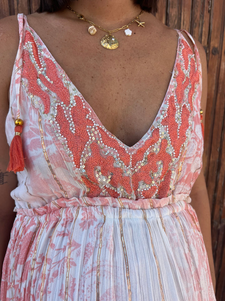 Vestido Menorca coral