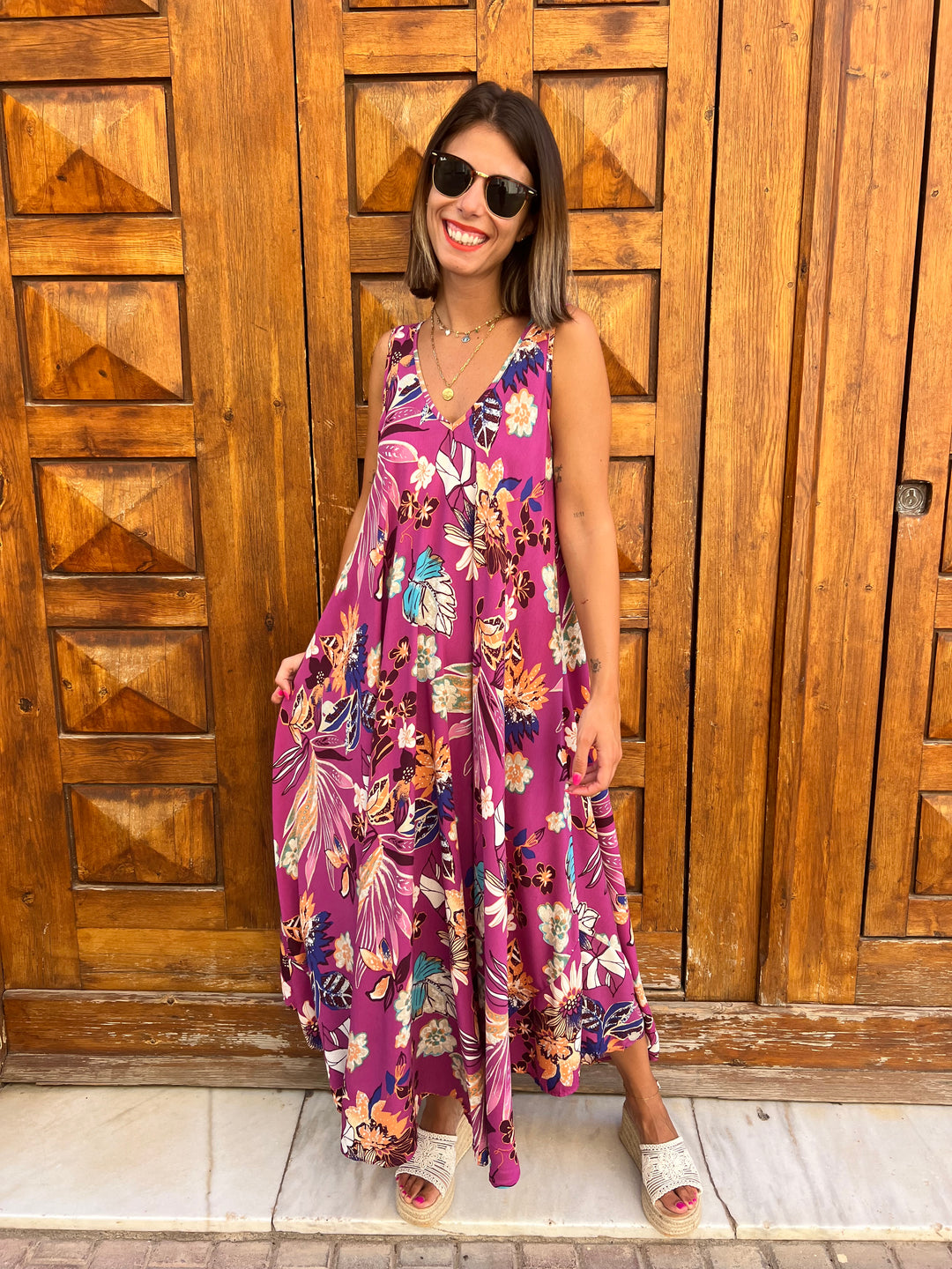 Vestido Violeta buganvilla