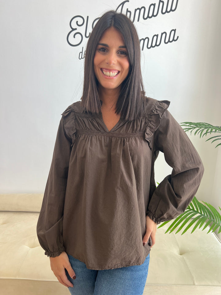Blusa Santi marrón