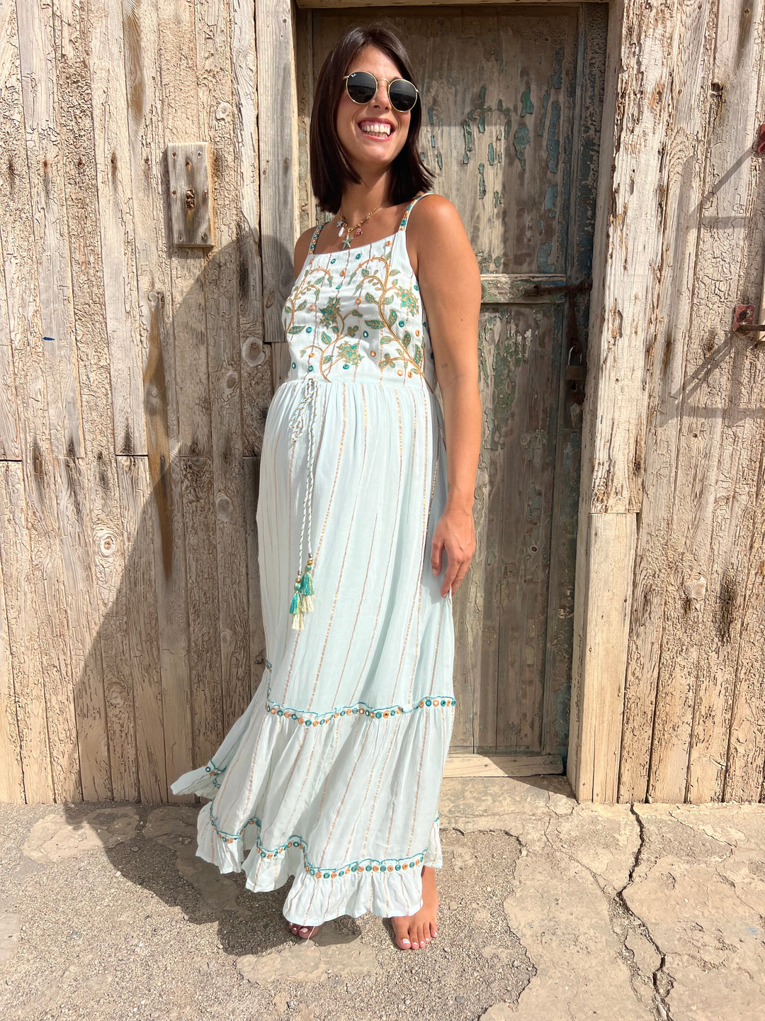 Vestido Holbox celeste