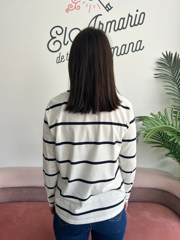 Camiseta Rayas blanco