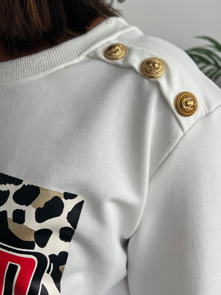 Sudadera Wild Life blanco