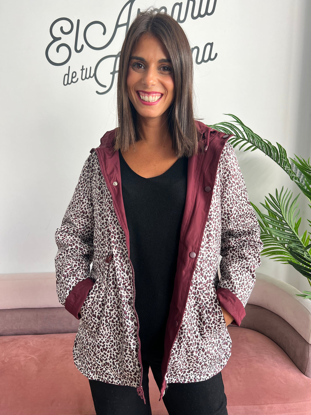 Chaqueta Reversible Leopardo