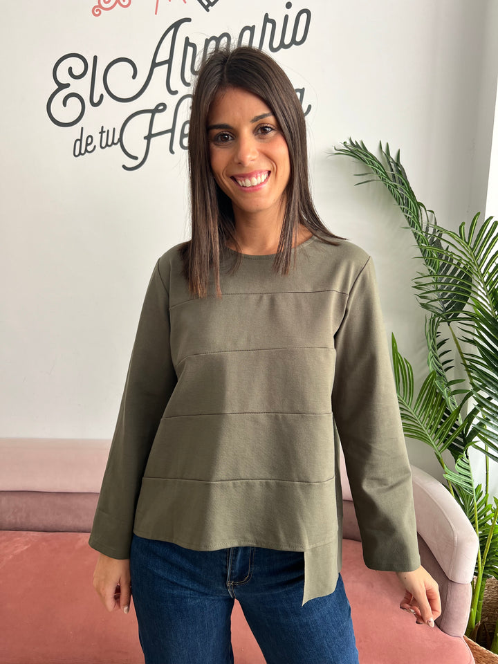 Sudadera Abby verde oscuro