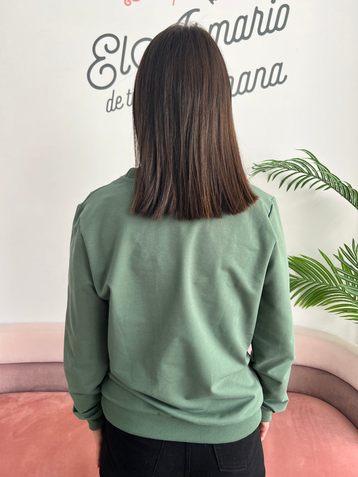 Sudadera Wild Life verde militar