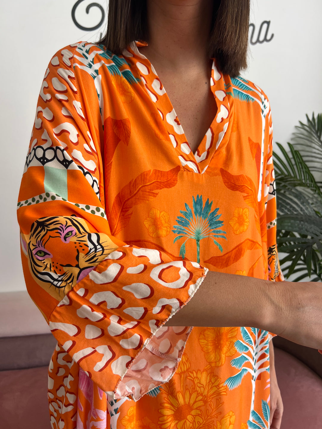 Vestido Tiger naranja