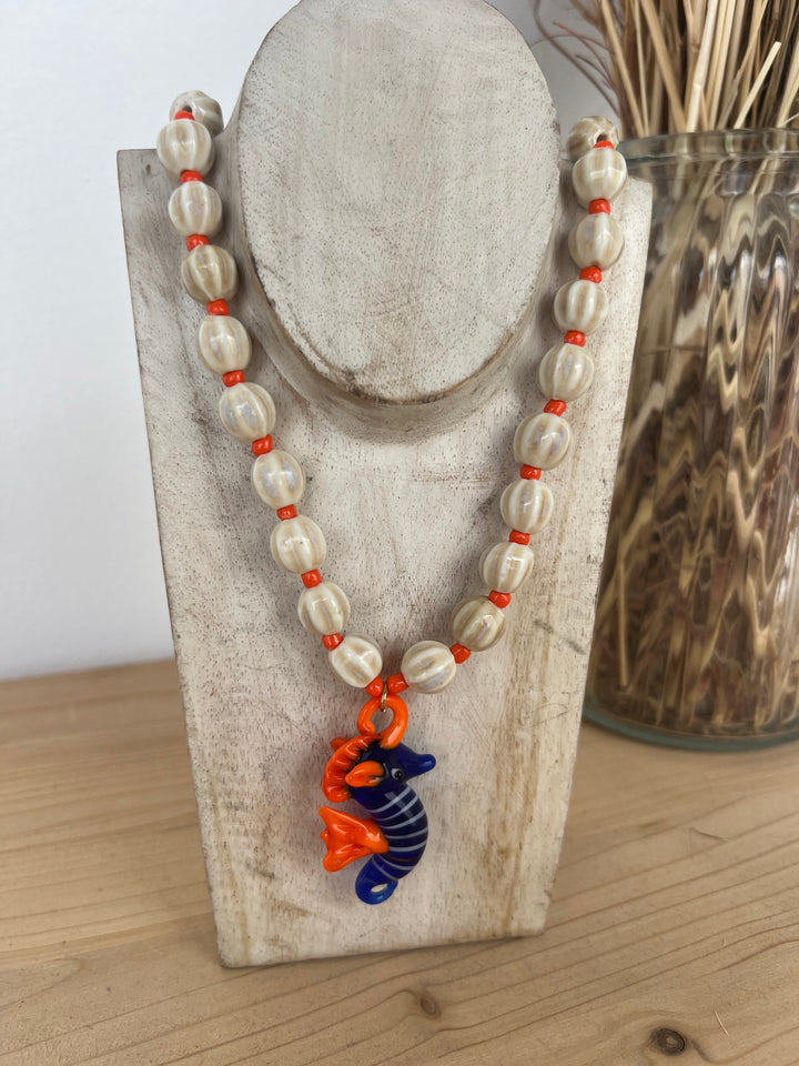 Collar Caballito cristal (acero)