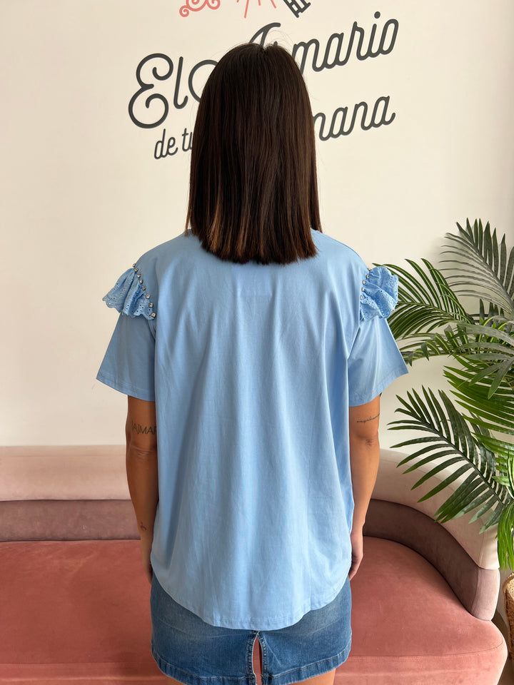 Camiseta Silvia celeste