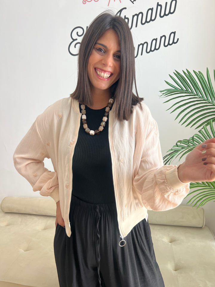 Chaqueta Corazones beige